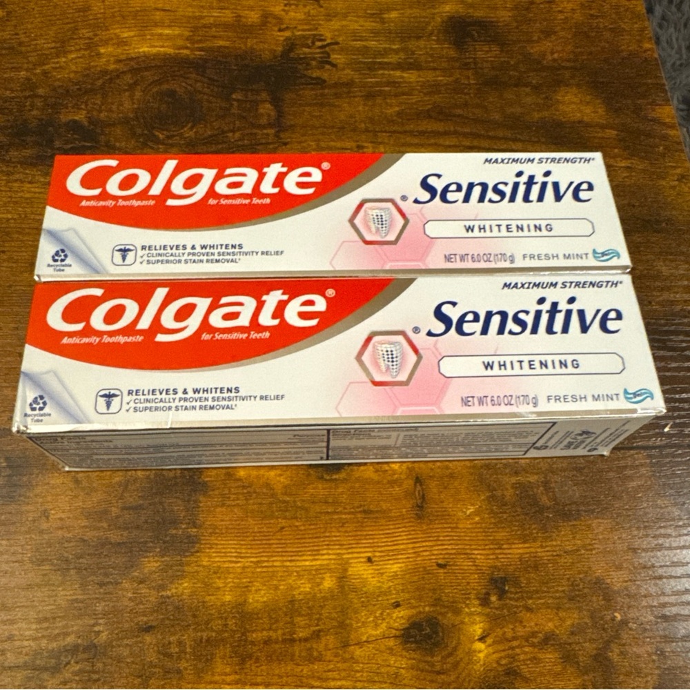 Two Colgate Sensitive Whitening Toothpaste exp 12/27